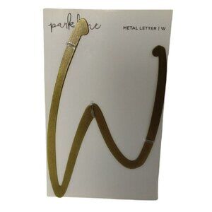 Park Lane Goldtone Metal Letter W Address Doorplate 4 x 7 in Crafty Initial New